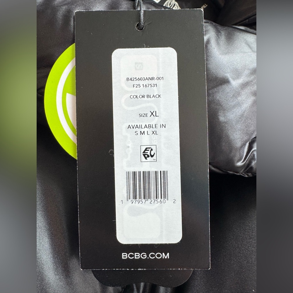 BCBGeneration Water Resistant Snap Front Black Pu… - image 11